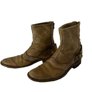 Classic men Townmaster ankle tan perforated leather boots EU 42 9 US